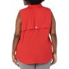 Columbia Women’s PFG Tamiami Sleeveless Shirt(Red Hibiscus)