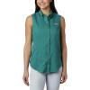 Columbia Women’s PFG Tamiami Sleeveless Shirt(Waterfall)