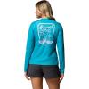 Columbia Women’s PFG Tidal Tee Original Chill Long Sleeve(Ocean Teal/Original Chill)