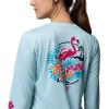 Columbia Women’s PFG Tidal Tee Palm Waves Long Sleeve(Marine Light/Flamingo Isle)