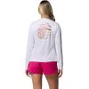 Columbia Women’s PFG Tidal Tee Palm Waves Long Sleeve(White/Flamingo Isle)