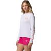 Columbia Women’s PFG Tidal Tee Palm Waves Long Sleeve(White/Flamingo Isle)