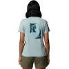 Columbia Women’s Parsons Point Back Graphic Tee(Crushed Blue Heather/Floral Fun)