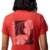 Columbia Women’s Parsons Point Back Graphic Tee(Poppy Red Heather/Floral Fun)