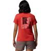 Columbia Women’s Parsons Point Back Graphic Tee(Poppy Red Heather/Floral Fun)