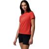 Columbia Women’s Parsons Point Short Sleeve Graphic Tee, Poppy Red Heather/Splattered, Small