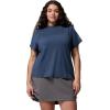 Columbia Women’s Parsons Point Short Sleeve Logo Tee(Collegiate Navy Heather)