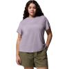 Columbia Women’s Parsons Point Short Sleeve Logo Tee(Lavender Pearl Heather)