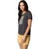 Columbia Womens Parsons Point Short Sleeve Scoop Tee(Black Heather/Canopy View)