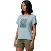 Columbia Womens Parsons Point Short Sleeve Scoop Tee(Marine Light Heather/Canopy View)