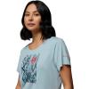 Columbia Womens Parsons Point Short Sleeve Scoop Tee(Marine Light Heather/Canopy View)