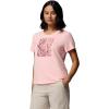 Columbia Womens Parsons Point Short Sleeve Scoop Tee(Pink Sand Heather/Canopy View)