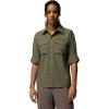 Columbia Womens Silver Ridge Elite Woven Long Sleeve(Stone Green)