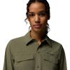 Columbia Womens Silver Ridge Elite Woven Long Sleeve(Stone Green)