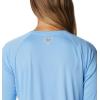 Columbia Women’s Tidal Tee II Long Sleeve Hoodie(Agate/Satin Pink Logo)