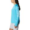 Columbia Women’s Tidal Tee II Long Sleeve Hoodie(Atoll/White Logo)