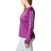 Columbia Women’s Tidal Tee II Long Sleeve Hoodie(Berry Jam/Fairytale Logo)