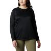 Columbia Women’s Tidal Tee II Long Sleeve Hoodie(Black/Cirrus Grey Logo)
