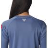 Columbia Women’s Tidal Tee II Long Sleeve Hoodie(Bluestone/Red Spark Logo)