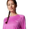Columbia Women’s Tidal Tee II Long Sleeve Hoodie(Bright Lavender/White Logo)