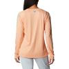 Columbia Women’s Tidal Tee II Long Sleeve Hoodie(Bright Nectar Heather/Electric Turquoise Logo)