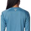 Columbia Women’s Tidal Tee II Long Sleeve Hoodie(Canyon Blue Heather/White Logo)