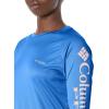 Columbia Women’s Tidal Tee II Long Sleeve Hoodie(Carbon/Red Spark Logo)