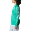 Columbia Women’s Tidal Tee II Long Sleeve Hoodie(Circuit Heather/White Logo)