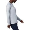 Columbia Women’s Tidal Tee II Long Sleeve Hoodie(Cirrus Grey Heather/Stormy Blue Logo)