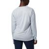 Columbia Women’s Tidal Tee II Long Sleeve Hoodie(Cirrus Grey Heather/Stormy Blue Logo)