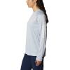 Columbia Women’s Tidal Tee II Long Sleeve Hoodie(Cirrus Grey Heather/White Logo)