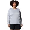 Columbia Women’s Tidal Tee II Long Sleeve Hoodie(Cirrus Grey/Tiki Pink Logo)