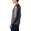 Columbia Women’s Tidal Tee II Long Sleeve Hoodie(City Grey/New Mint Logo)