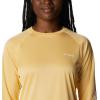 Columbia Women’s Tidal Tee II Long Sleeve Hoodie(Cocoa Butter Heather/White Logo)