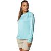 Columbia Women’s Tidal Tee II Long Sleeve Hoodie(Cocoa Butter/Salmon Logo)