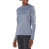 Columbia Women’s Tidal Tee II Long Sleeve Hoodie(Collegiate Navy Heather/White Logo)