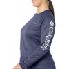 Columbia Women’s Tidal Tee II Long Sleeve Hoodie(Collegiate Navy Heather/White Logo)