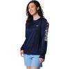 Columbia Women’s Tidal Tee II Long Sleeve Hoodie(Collegiate Navy/White Logo)