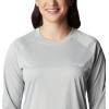 Columbia Women’s Tidal Tee II Long Sleeve Hoodie(Cool Grey Heather/White Logo)