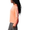 Columbia Women’s Tidal Tee II Long Sleeve Hoodie(Coral Glow  White Logo)