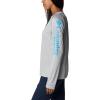 Columbia Women’s Tidal Tee II Long Sleeve Hoodie(Coral Glow/White Logo)