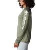 Columbia Women’s Tidal Tee II Long Sleeve Hoodie(Cypress Heather/White Logo)