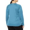 Columbia Women’s Tidal Tee II Long Sleeve Hoodie(Deep Marine Heather/Light Lime Logo)