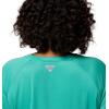 Columbia Women’s Tidal Tee II Long Sleeve Hoodie(Glaze Green/White Logo)