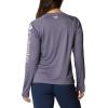 Columbia Women’s Tidal Tee II Long Sleeve Hoodie(Granite Purple/Stone Logo)