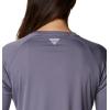 Columbia Women’s Tidal Tee II Long Sleeve Hoodie(Granite Purple/Stone Logo)