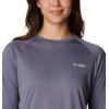 Columbia Women’s Tidal Tee II Long Sleeve Hoodie(Granite Purple/Stone Logo)