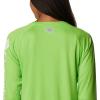 Columbia Women’s Tidal Tee II Long Sleeve Hoodie(Green Mamba/White Logo)
