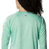 Columbia Women’s Tidal Tee II Long Sleeve Hoodie(Kelp Heather/White Logo)