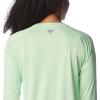 Columbia Women’s Tidal Tee II Long Sleeve Hoodie(Key West/Peach Fizz Logo)